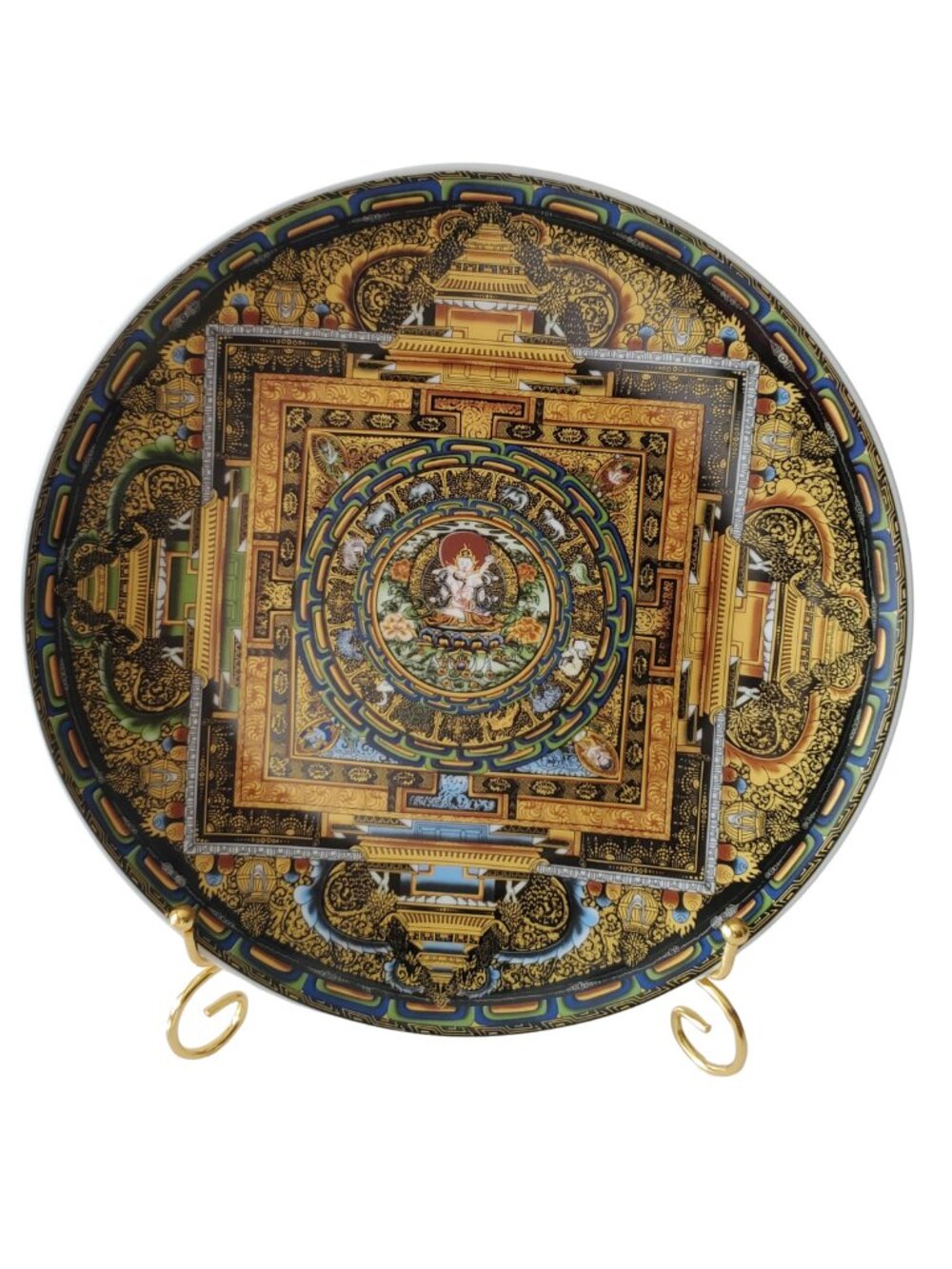 Tibetan Mandala Display Plate - 10"